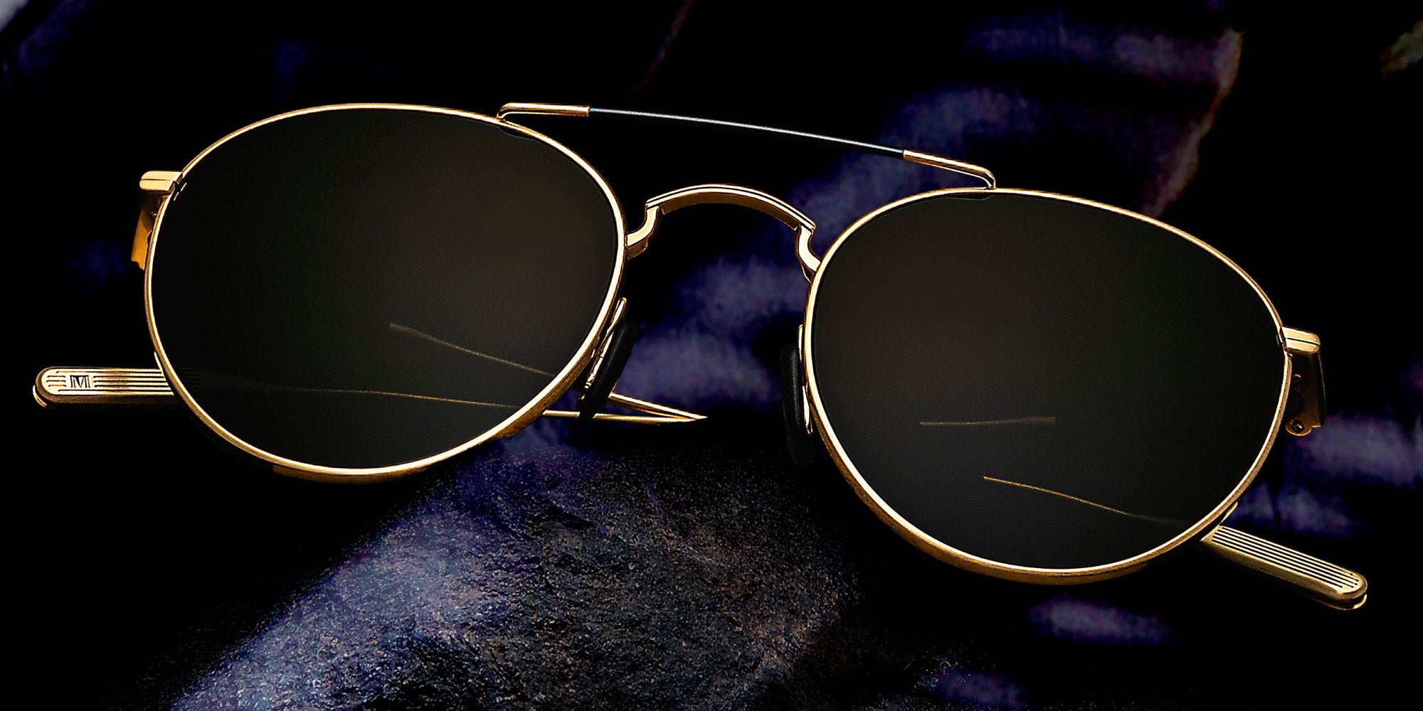 Masunaga® MONK MSNG MONK S11 GOLD 52 Sunglasses