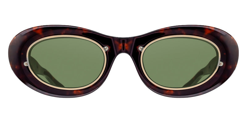 Matsuda® 10604H MTD 10604H Dark Tortoise 49 Sunglasses - Dark Tortoise/Sage Green