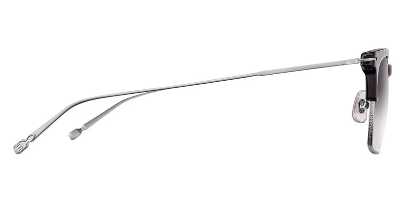 Matsuda® M2075 Sunglasses - Black/Brushed Silver/Grey Gradient