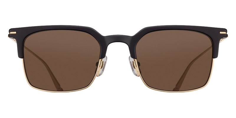 Matsuda® M2075 Sunglasses - Matte Black/Brushed Gold/Brown