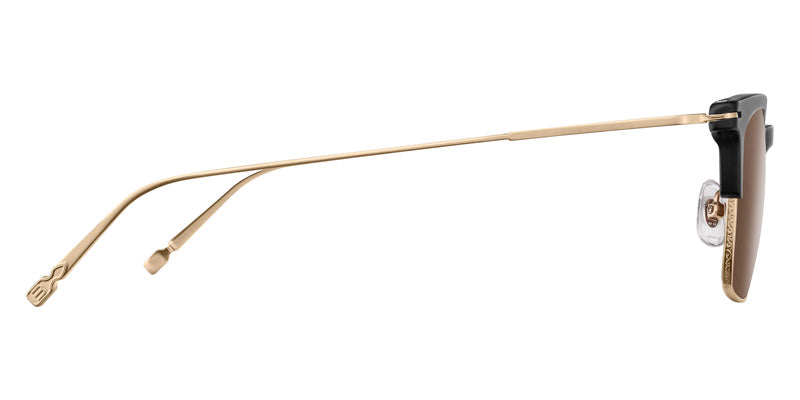 Matsuda® M2075 Sunglasses - Matte Black/Brushed Gold/Brown