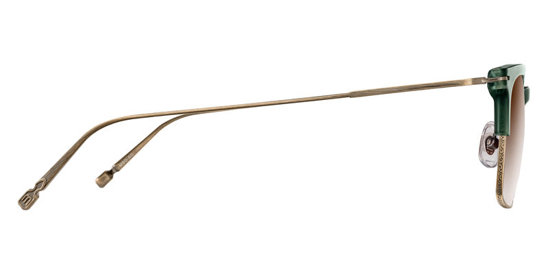Matsuda® M2075 Sunglasses - Matte Bottle Green/Antique Gold/Brown Gradient
