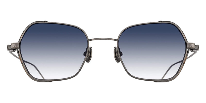 Matsuda® M3153 MTD M3153 Antique Silver 49 Sunglasses - Antique Silver/Blue Grey Gradient