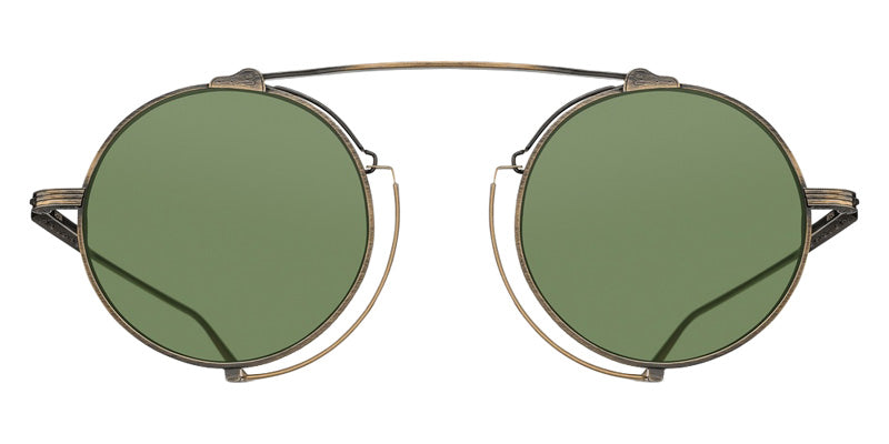 Matsuda® M3154 MTD M3154 Antique Gold 46 Sunglasses - Antique Gold/Sage Green