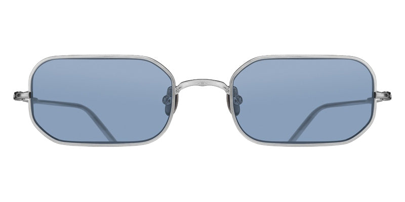 Matsuda® M3163 MTD M3163 Brushed Silver 53 Sunglasses - Brushed Silver/Cobalt Blue