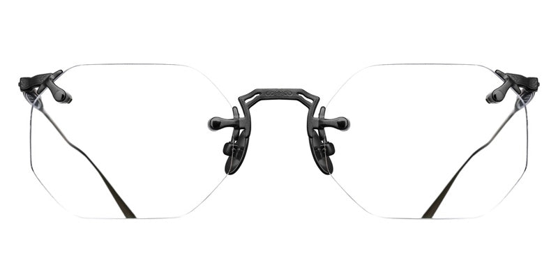 Matsuda® M5012 MTD M5012 Matte Black 49 Eyeglasses - Matte Black/Geometric Clear Lens