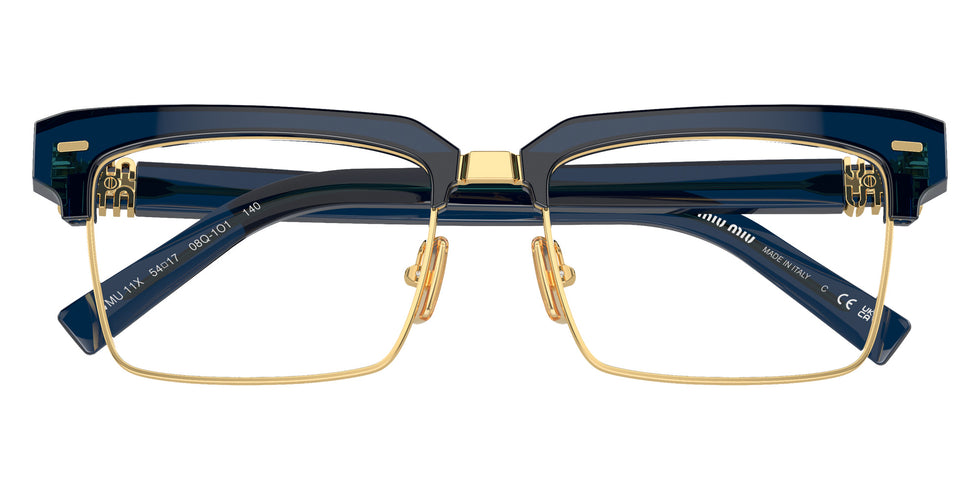 Miu Miu® MU 11XV Eyeglasses MU 11XV 08Q1O1 54 - Blue Crystal
