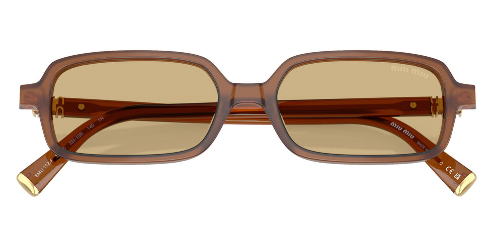 Miu Miu® MU 11ZSF Sunglasses MU 11ZSF 22I10R 52 - Opaline Amber