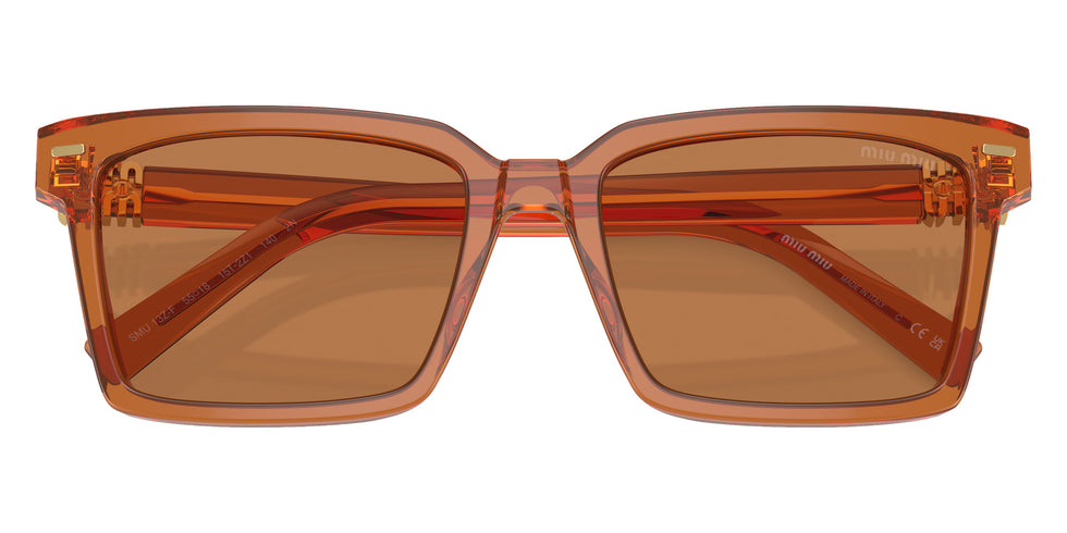 Miu Miu® MU 13ZSF Sunglasses MU 13ZSF 15T2Z1 55 - Caramel Transparent