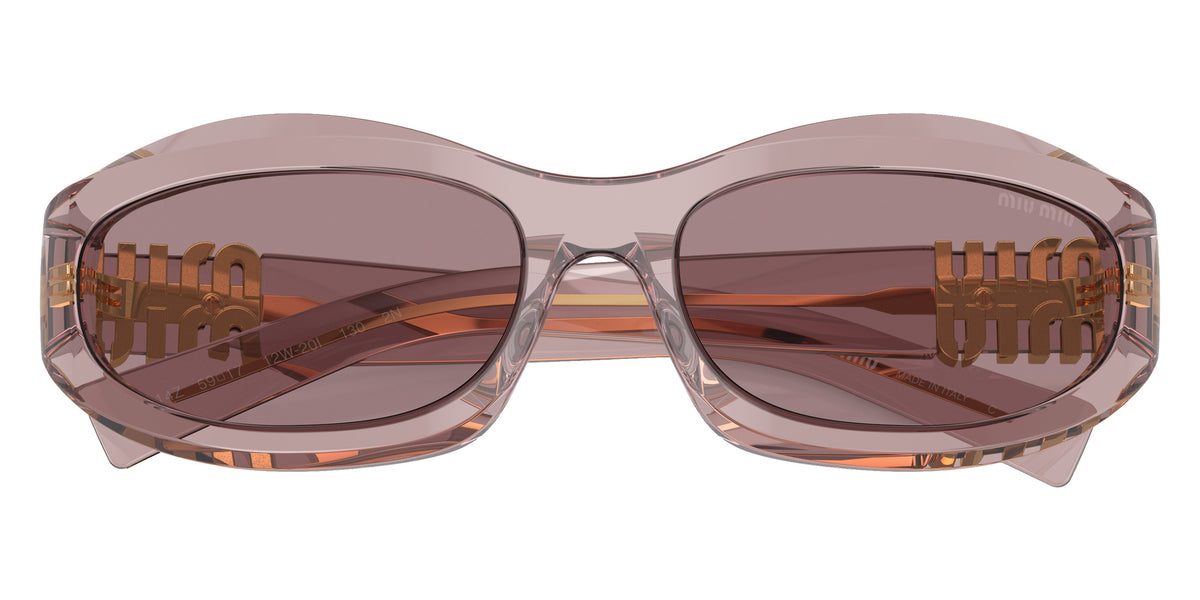 Miu Miu® MU 14ZS Sunglasses MU 14ZS 12W20I 59 - Mauve Transparent