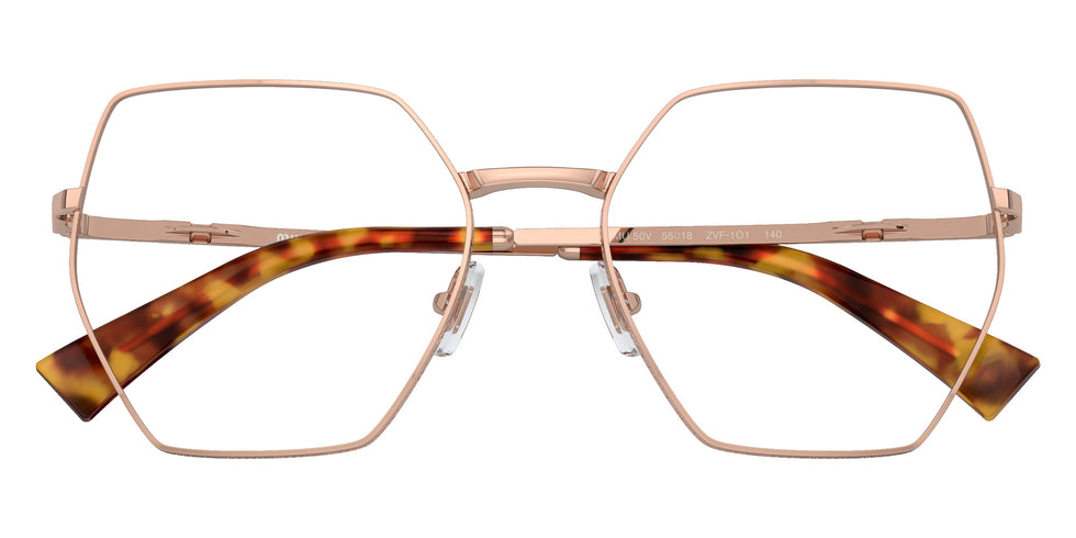 Miu Miu® MU 50VV Eyeglasses MU 50VV ZVF1O1 55 - Rose Gold