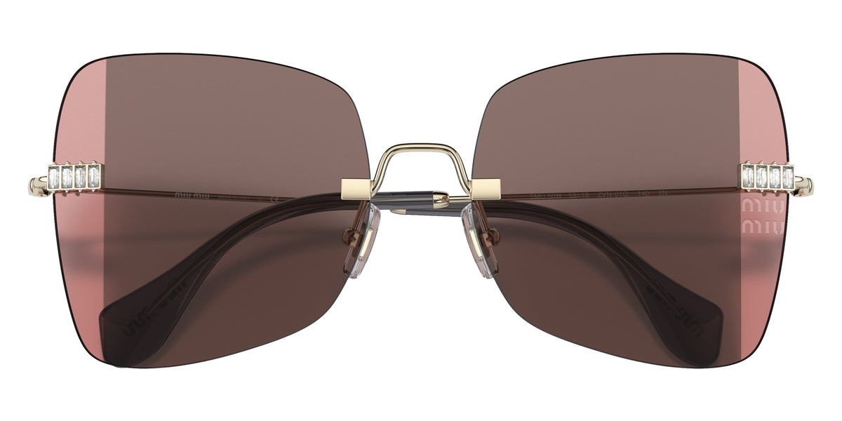 Miu Miu® MU 50WS Sunglasses MU 50WS ZVN01Q 59 - Pale Gold