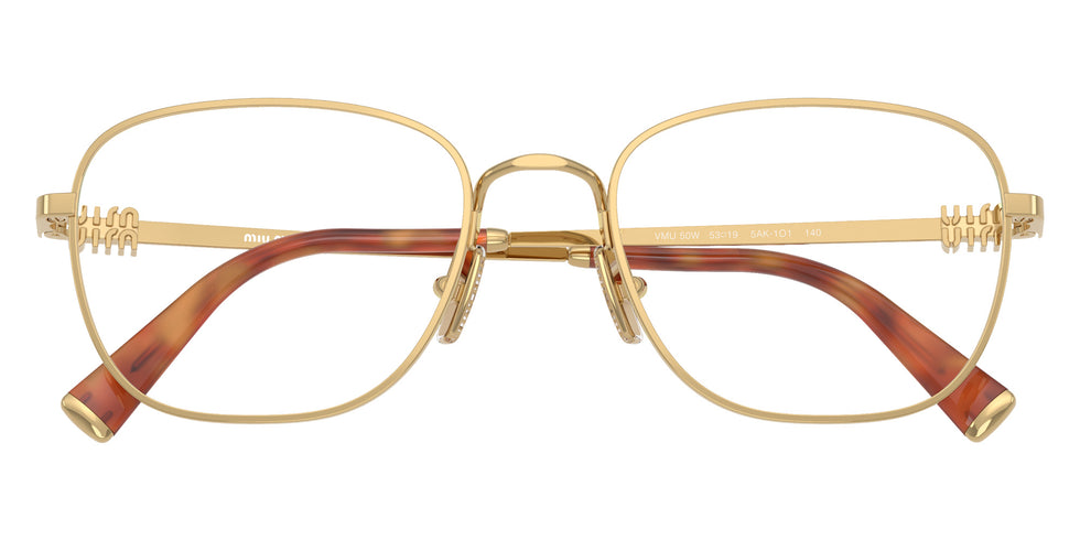 Miu Miu® MU 50WV Eyeglasses MU 50WV 5AK1O1 53 - Gold