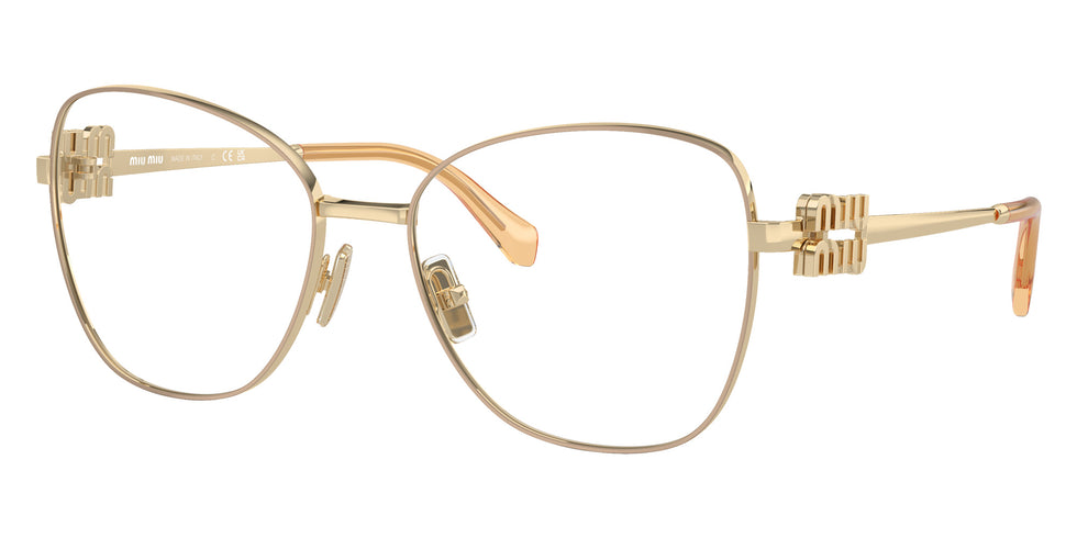 Miu Miu® MU 50XV Eyeglasses MU 50XV 14M1O1 56 - Pale Gold
