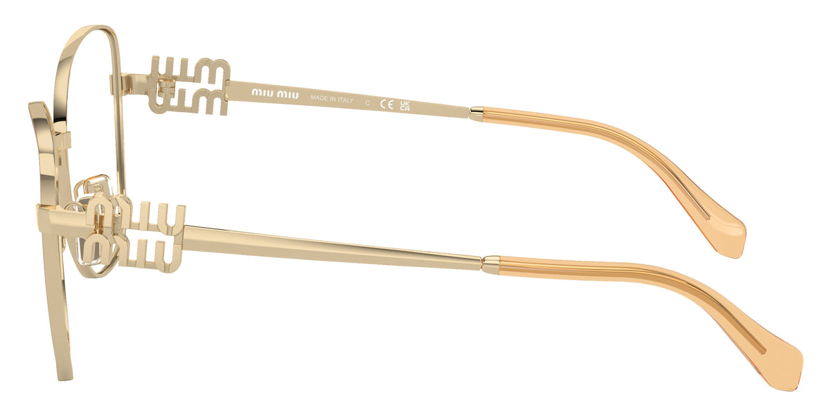 Miu Miu® MU 50XV Eyeglasses MU 50XV 14M1O1 56 - Pale Gold