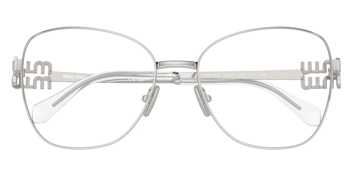 Miu Miu® MU 50XV Eyeglasses MU 50XV 1BC1O1 54 - Silver