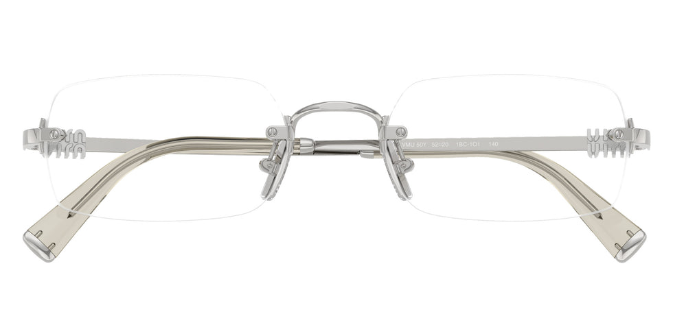 Miu Miu® MU 50YV Eyeglasses MU 50YV 1BC1O1 52 - Silver
