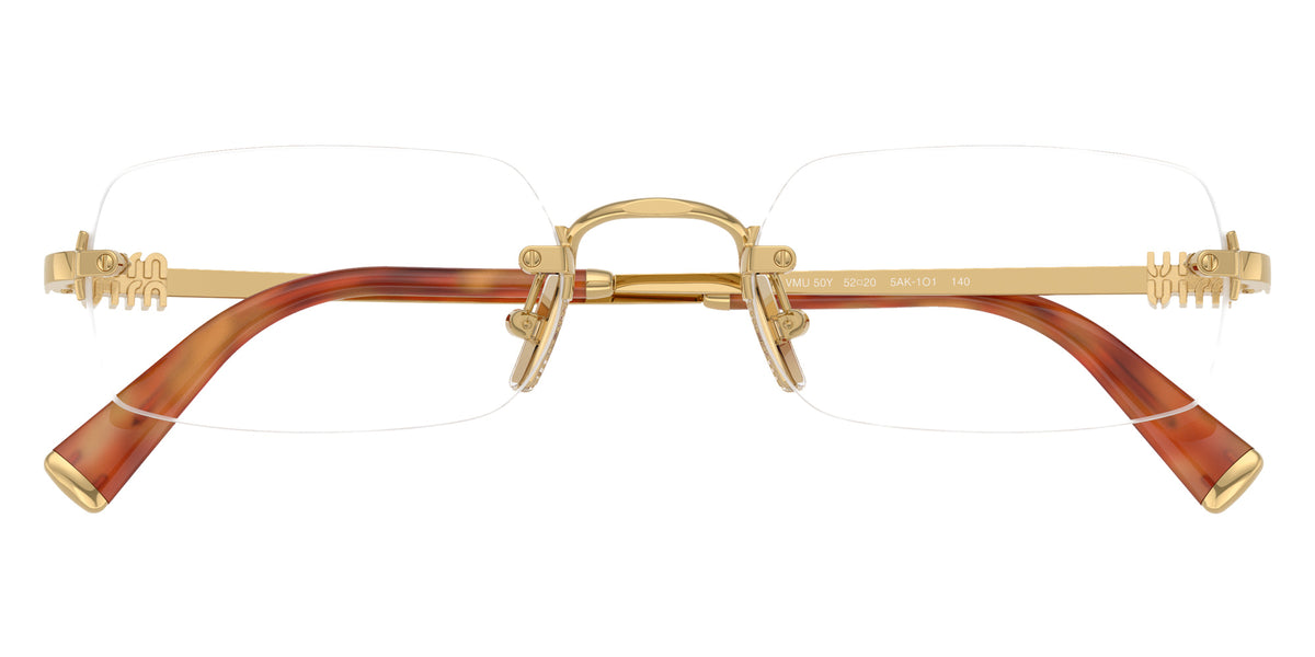 Miu Miu® MU 50YV Eyeglasses MU 50YV 5AK1O1 52 - Gold