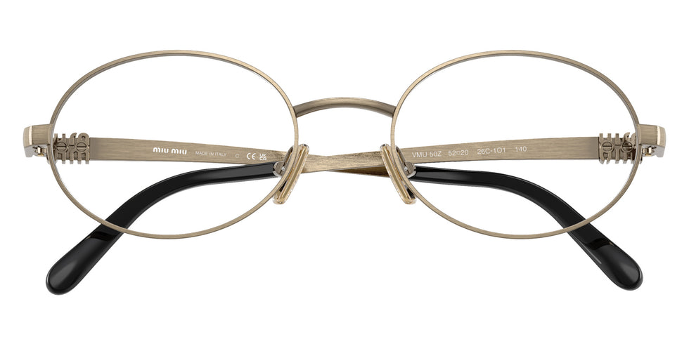 Miu Miu® MU 50ZV Eyeglasses MU 50ZV 26C1O1 52 - Old Gold