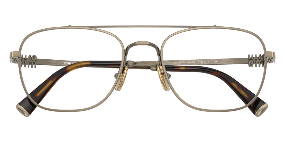 Miu Miu® MU 51WV Eyeglasses MU 51WV 26C1O1 53 - Old Gold