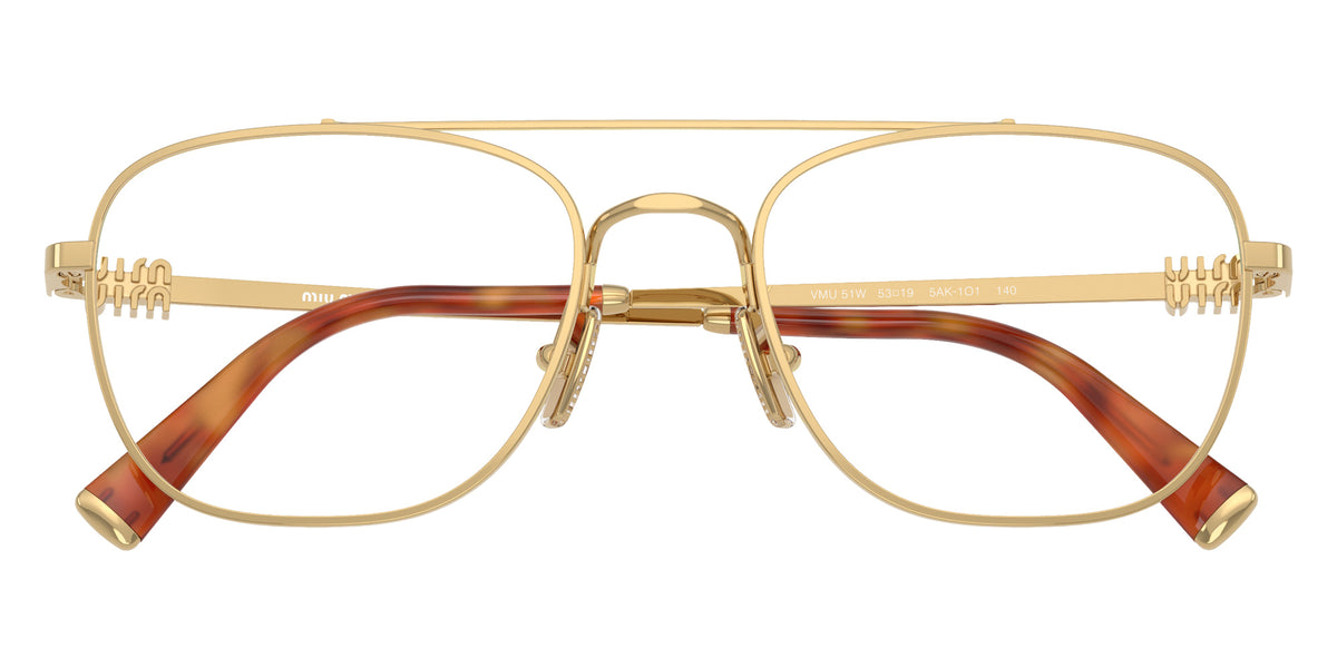Miu Miu® MU 51WV Eyeglasses MU 51WV 5AK1O1 53 - Gold