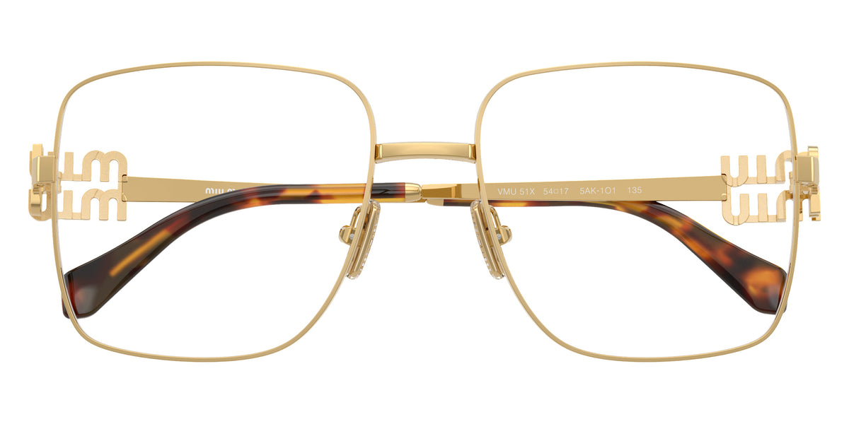 Miu Miu® MU 51XV Eyeglasses MU 51XV 5AK1O1 54 - Gold