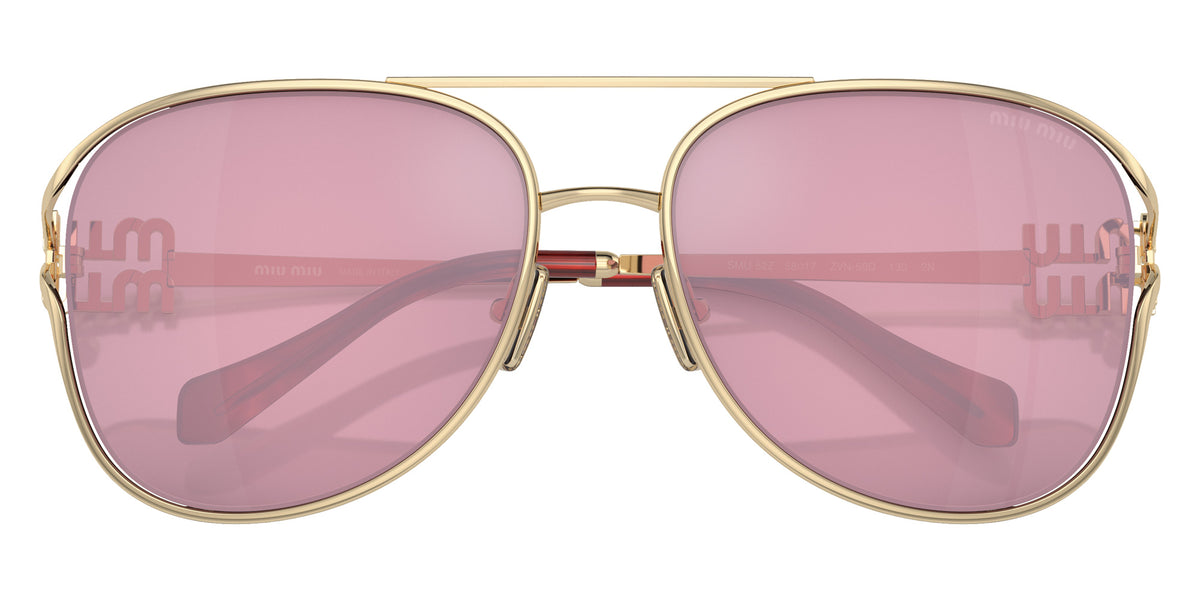 Miu Miu® MU 52ZS Sunglasses MU 52ZS ZVN50D 58 - Pale Gold