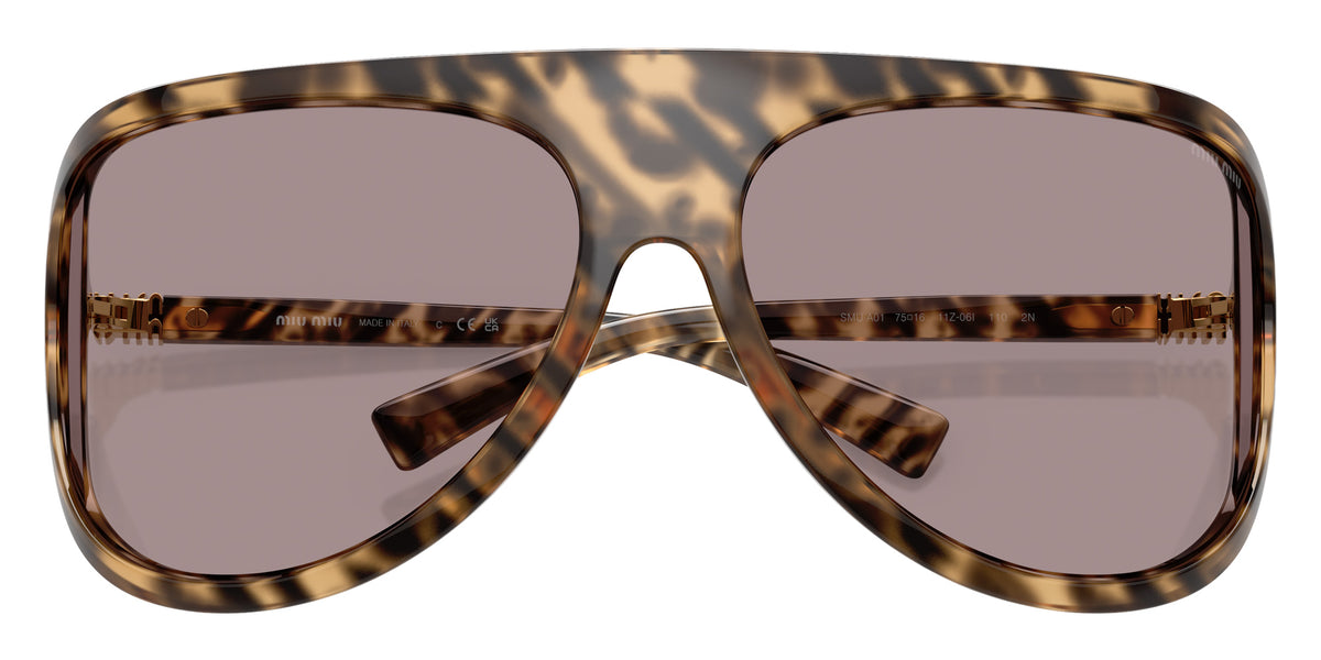 Miu Miu® MU A01S Sunglasses MU A01S 11Z06I 75 - Havana