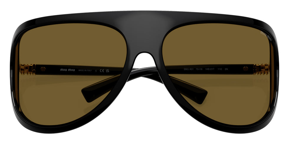 Miu Miu® MU A01S Sunglasses MU A01S 1AB01T 75 - Black