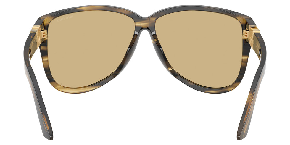 Miu Miu® MU A08SF Sunglasses MU A08SF 25E1OR 61 - Striped Loden