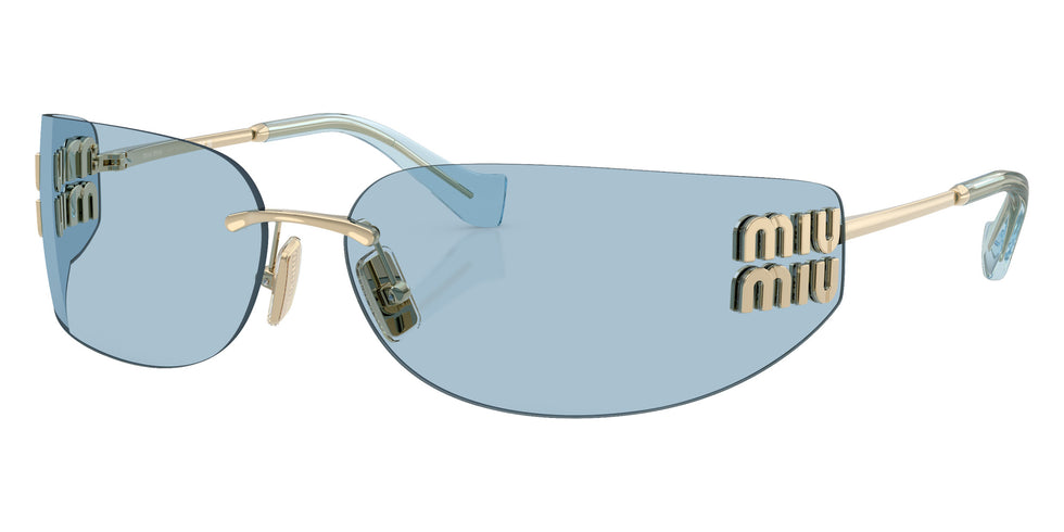 Miu Miu® MU A51S Sunglasses MU A51S ZVN10P 75 - Pale Gold