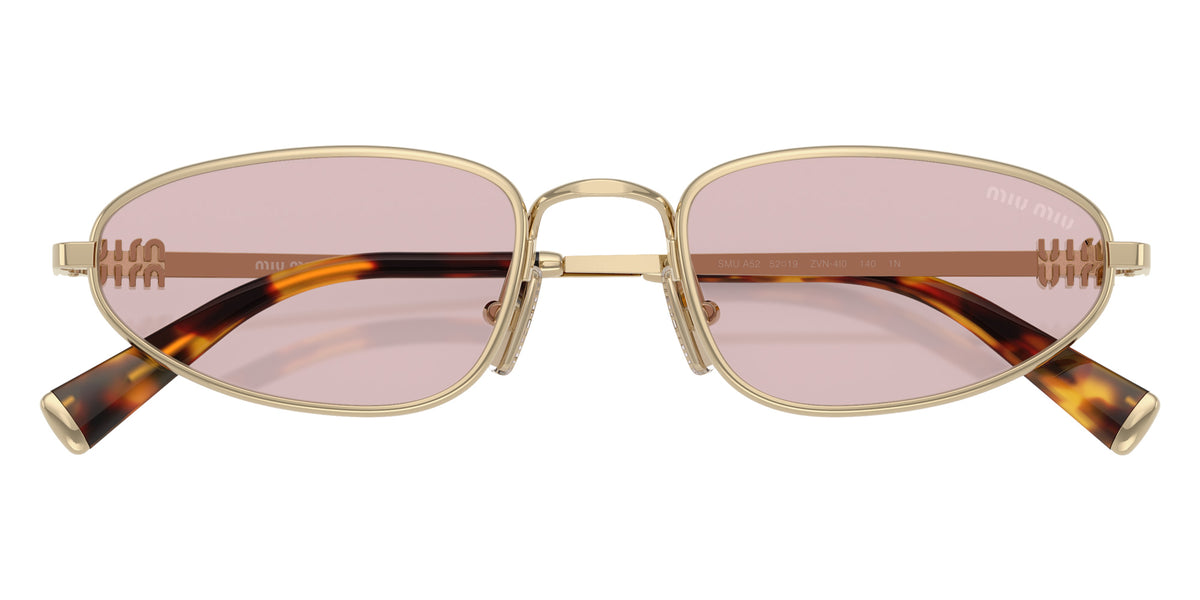 Miu Miu® MU A52S Sunglasses MU A52S ZVN4I0 52 - Pale Gold