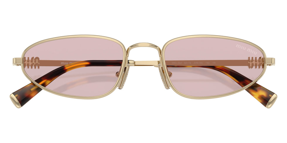 Miu Miu® MU A52S Sunglasses MU A52S ZVN4I0 52 - Pale Gold