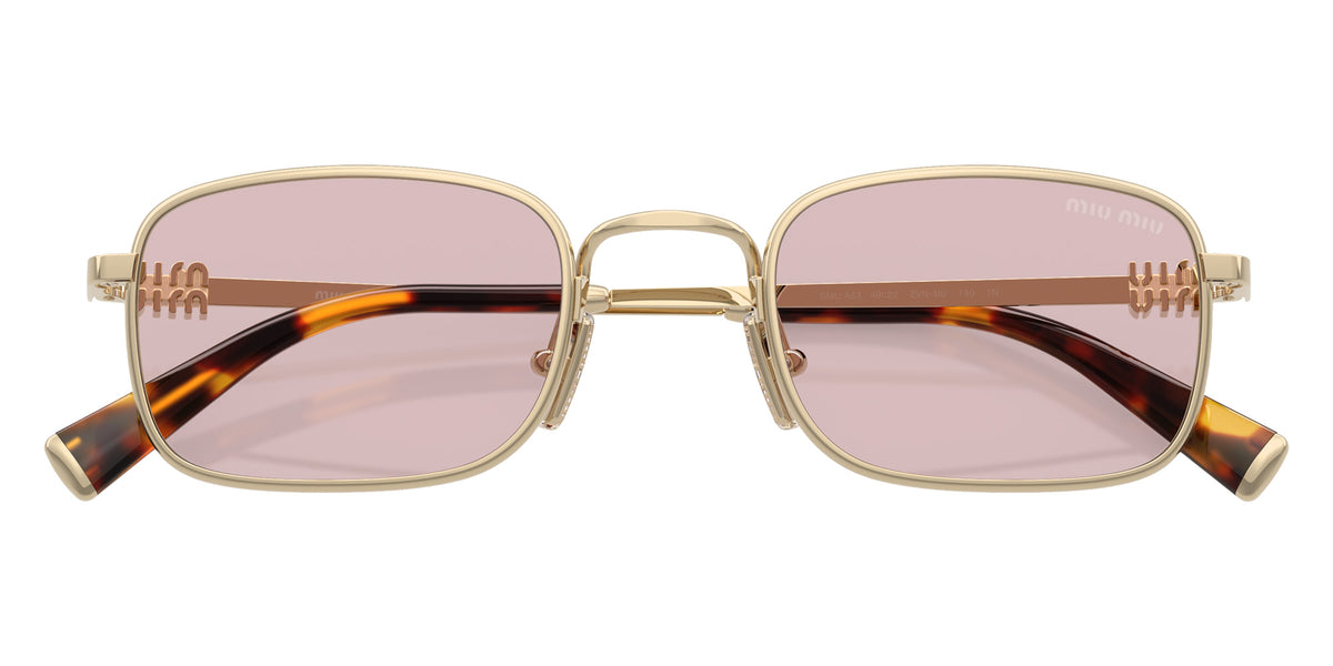 Miu Miu® MU A53S Sunglasses MU A53S ZVN4I0 52 - Pale Gold