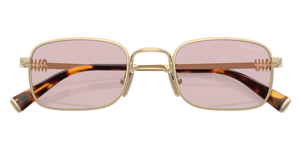 Miu Miu® MU A53S Sunglasses MU A53S ZVN4I0 52 - Pale Gold