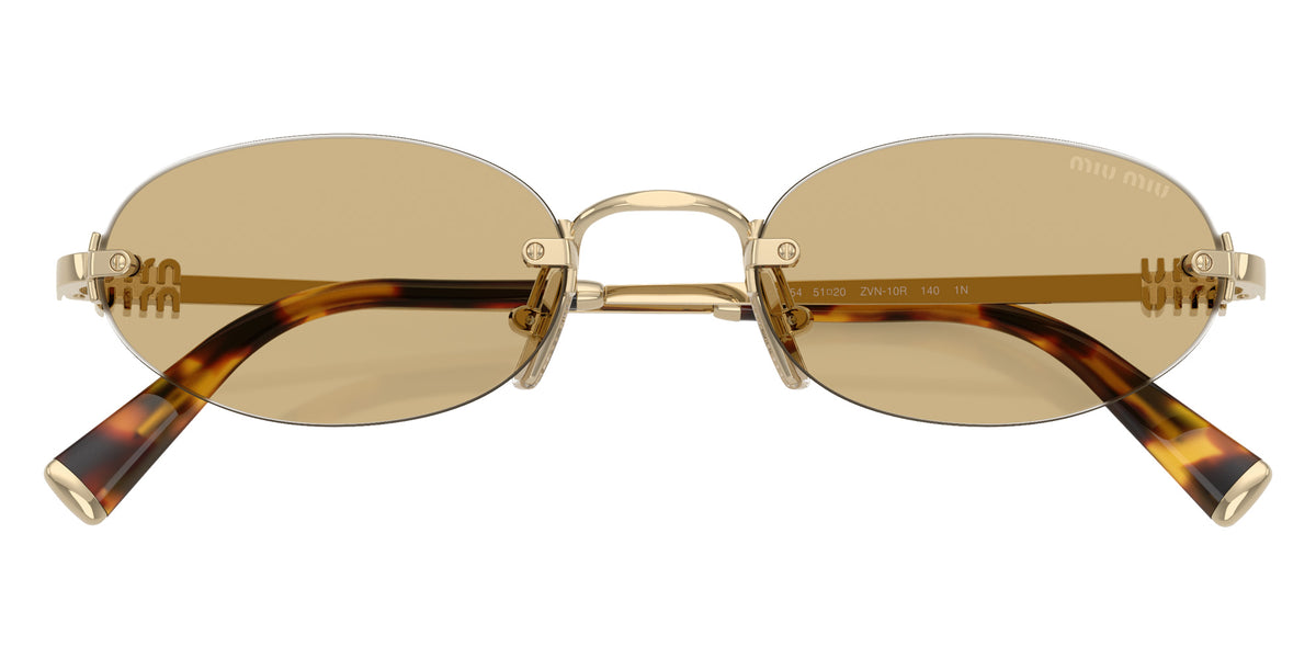 Miu Miu® MU A54S Sunglasses MU A54S ZVN10R 51 - Pale Gold