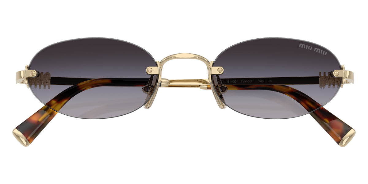 Miu Miu® MU A54S Sunglasses MU A54S ZVN5D1 51 - Pale Gold