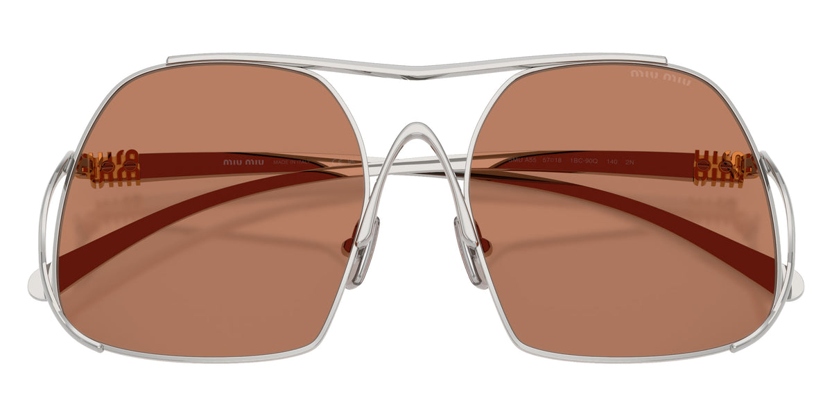 Miu Miu® MU A55S Sunglasses MU A55S 1BC90Q 57 - Silver