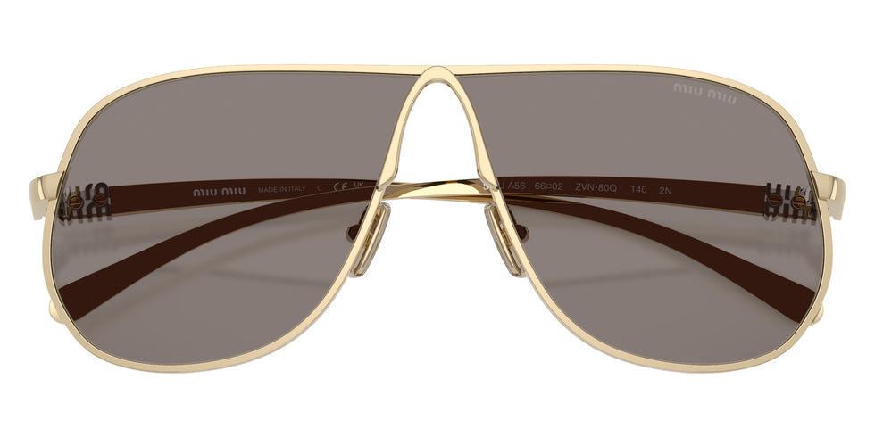 Miu Miu® MU A56S Sunglasses MU A56S ZVN80Q 66 - Pale Gold