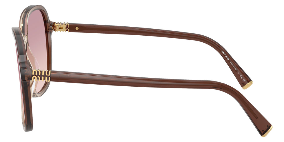 Miu Miu® MU B01SF Sunglasses MU B01SF 25G40S 58 - Brown Transparent