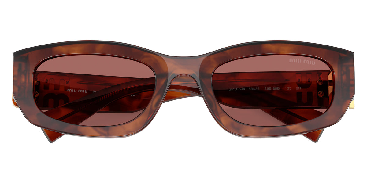 Miu Miu® MU B04S Sunglasses MU B04S 26E80B 53 - Striped Tobacco