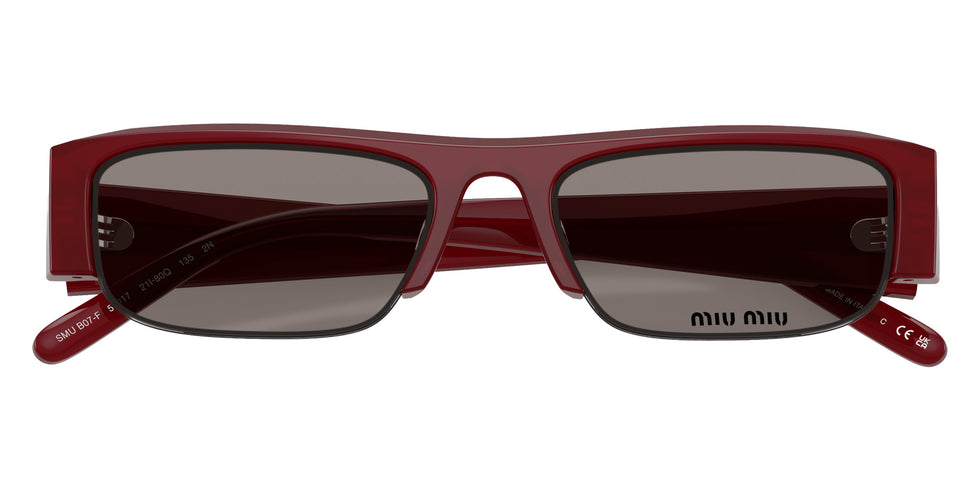 Miu Miu® MU B07SF Sunglasses MU B07SF 21I80Q 54 - Opaline Burgundy