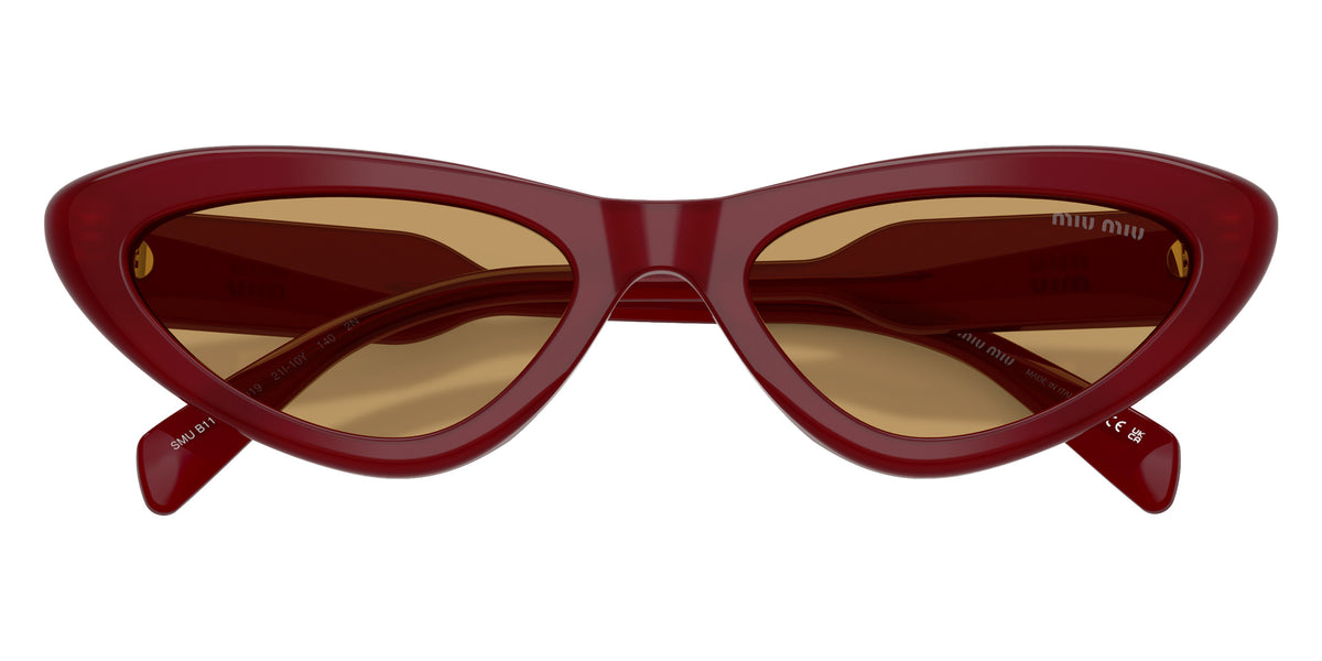 Miu Miu® MU B11SU Sunglasses MU B11SU 21I10Y 55 - Opal Burgundy