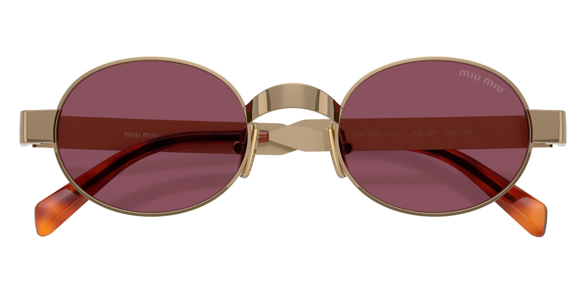 Miu Miu® MU B51S Sunglasses MU B51S 7OE30Y 47 - Brass