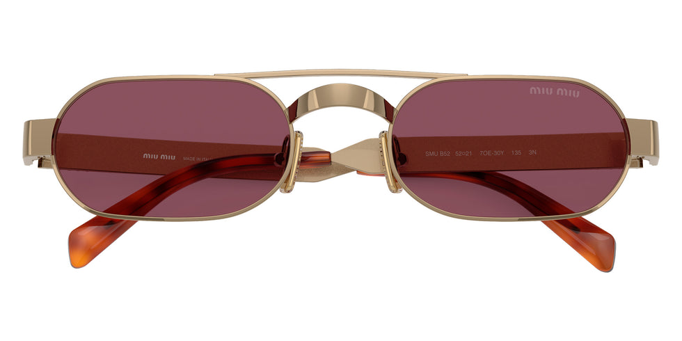 Miu Miu® MU B52S Sunglasses MU B52S 7OE30Y 52 - Brass
