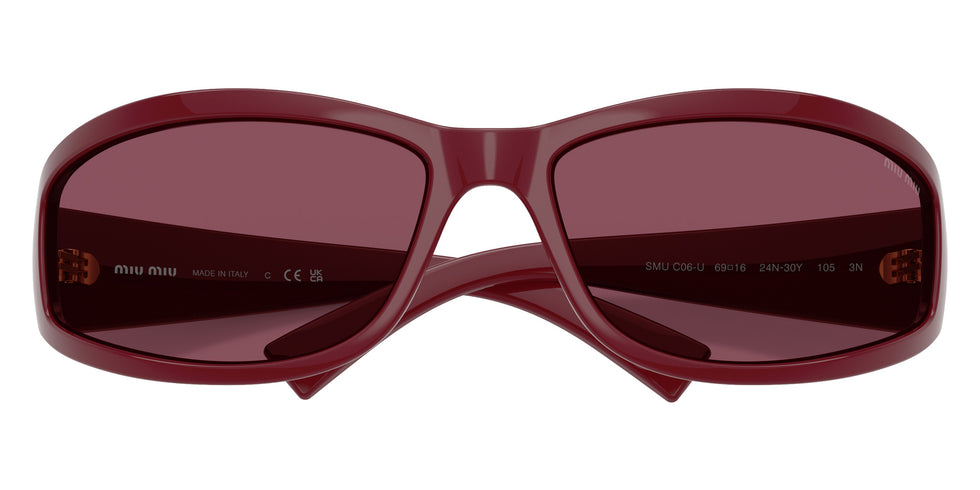 Miu Miu® MU C06SU Sunglasses MU C06SU 24N30Y 69 - Bordeaux