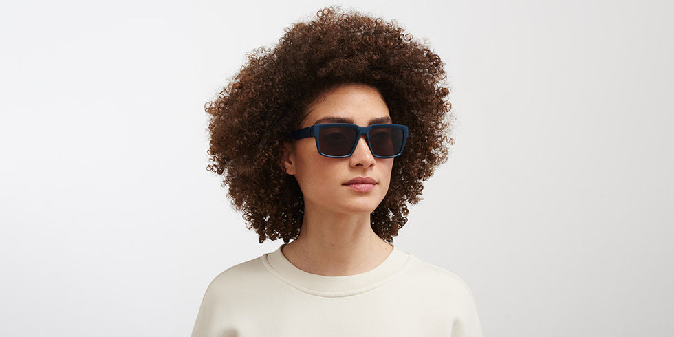Mykita® MUSK MYK MUSK MD34 Indigo / Brown Solid 58 - MD34 Indigo / Brown Solid Sunglasses