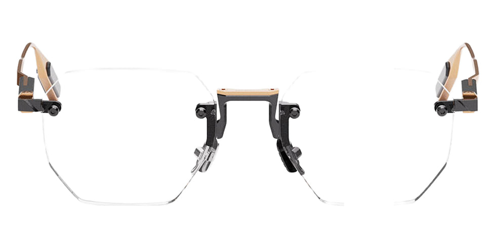 Movitra® Sine 01 MVT SINE 01 BRUSHED GUN METAL POLISHED ROSE GOLD METAL 52 Eyeglasses - Brushed Gun Metal & Polished Rose Gold Metal