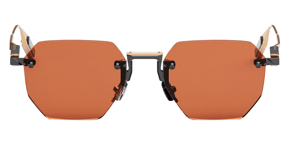 Movitra® Sine 01 Sun MVT SINE 01 SUN BRUSHED GUN METAL POLISHED ROSE GOLD METAL 52 Sunglasses - Brushed Gun Metal & Polished Rose Gold Metal