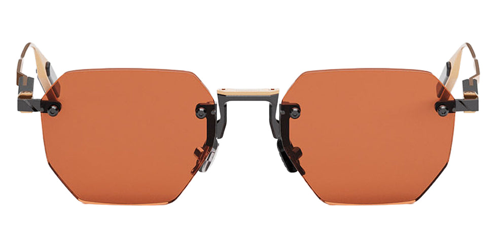 Movitra® Sine 01 Sun MVT SINE 01 SUN BRUSHED GUN METAL POLISHED ROSE GOLD METAL 52 Sunglasses - Brushed Gun Metal & Polished Rose Gold Metal